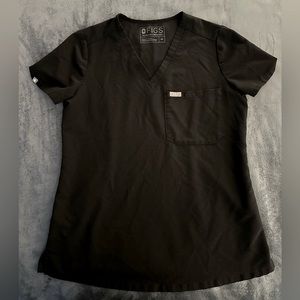 Figs Scrubs Women’s Catarina One-Pocket Top Black XS